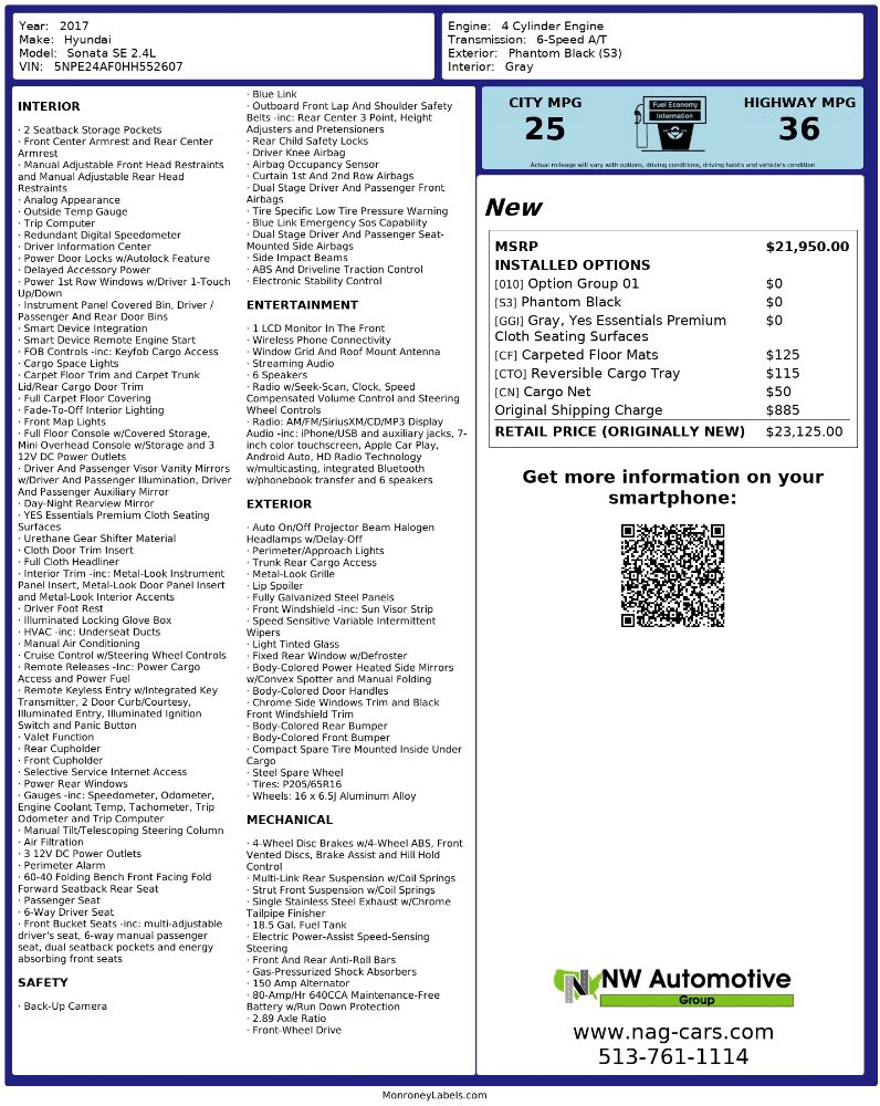 Used 2017 Hyundai Sonata SE FWD image 2
