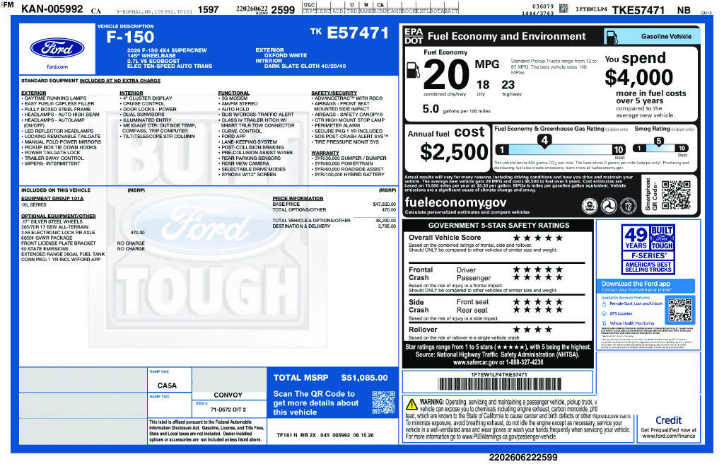 New 2026 Ford F150 XL AWD/4WD image 2