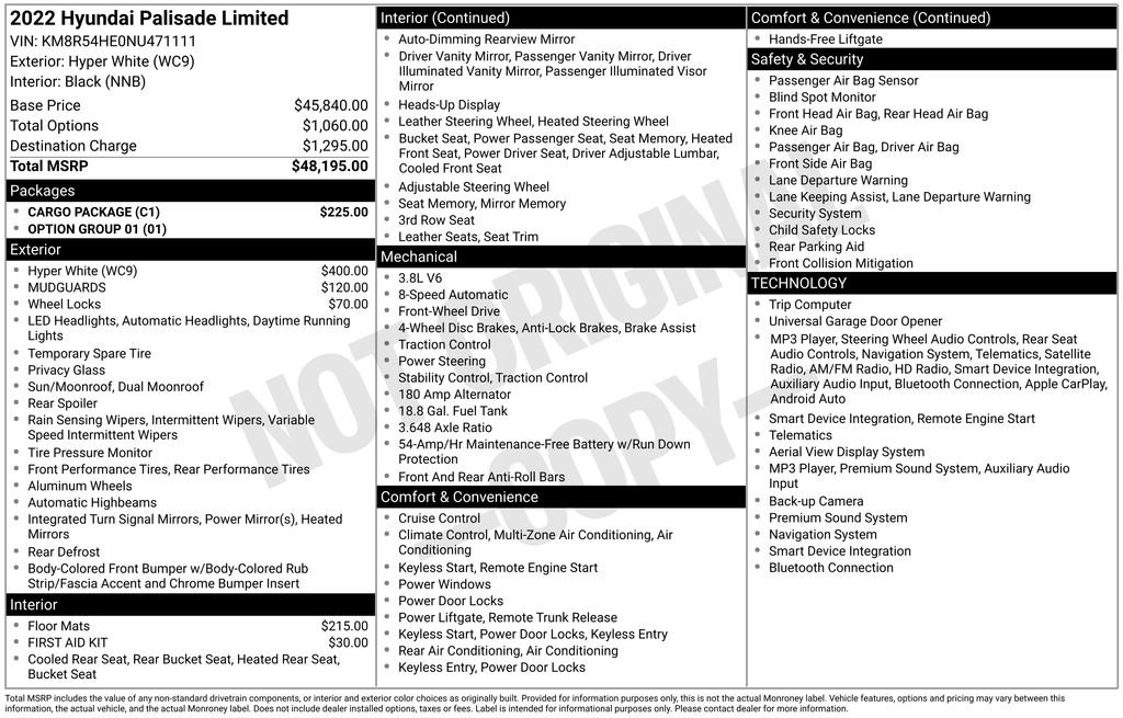 Used 2022 Hyundai Palisade Limited w/ Cargo Package FWD image 25