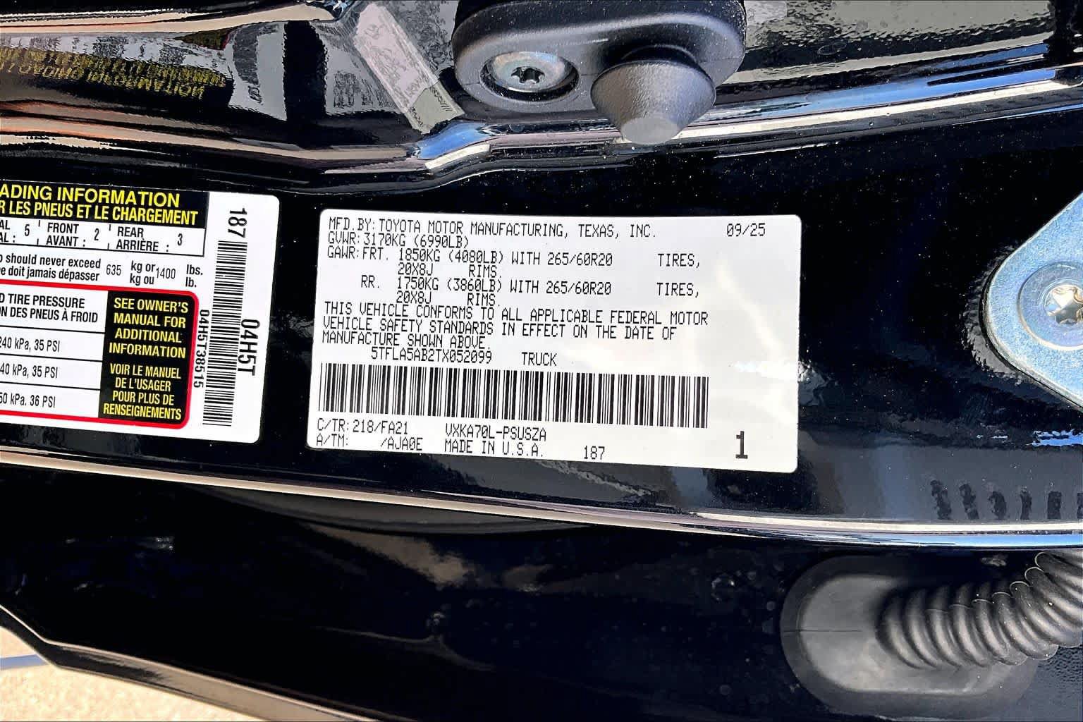Used 2026 Toyota Tundra SR5 w/ SX Package RWD image 35