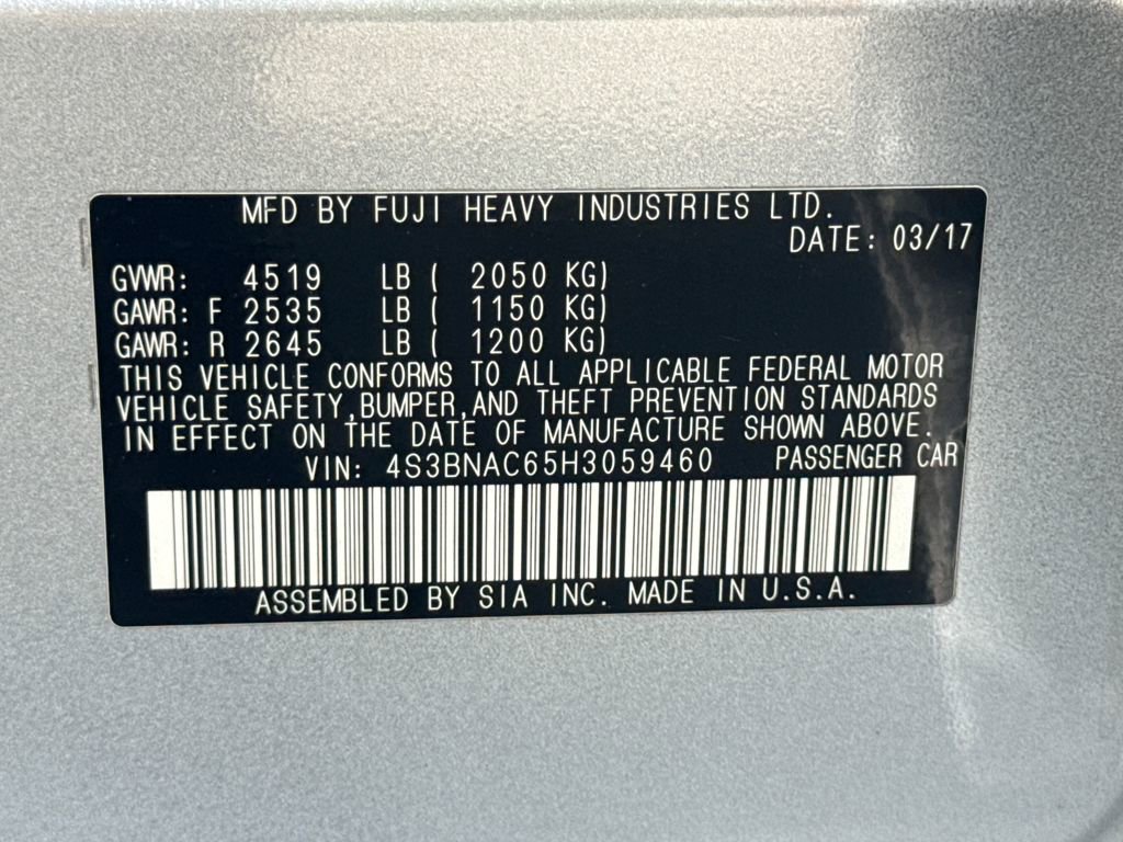 Used 2017 Subaru Legacy 2.5i Premium image 36