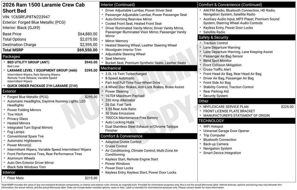 New 2026 RAM 1500 Laramie w/ Bed Utility Group image 4