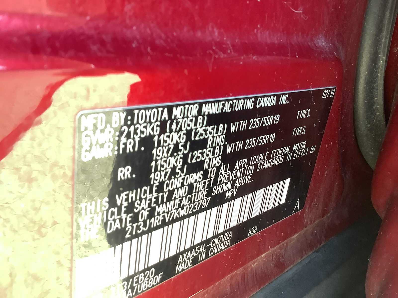 Used 2019 Toyota RAV4 Adventure w/ All Weather Liner Package AWD/4WD image 21