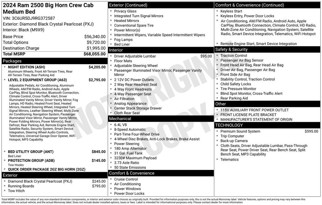 Used 2024 RAM 2500 Big Horn w/ Night Edition AWD/4WD image 5