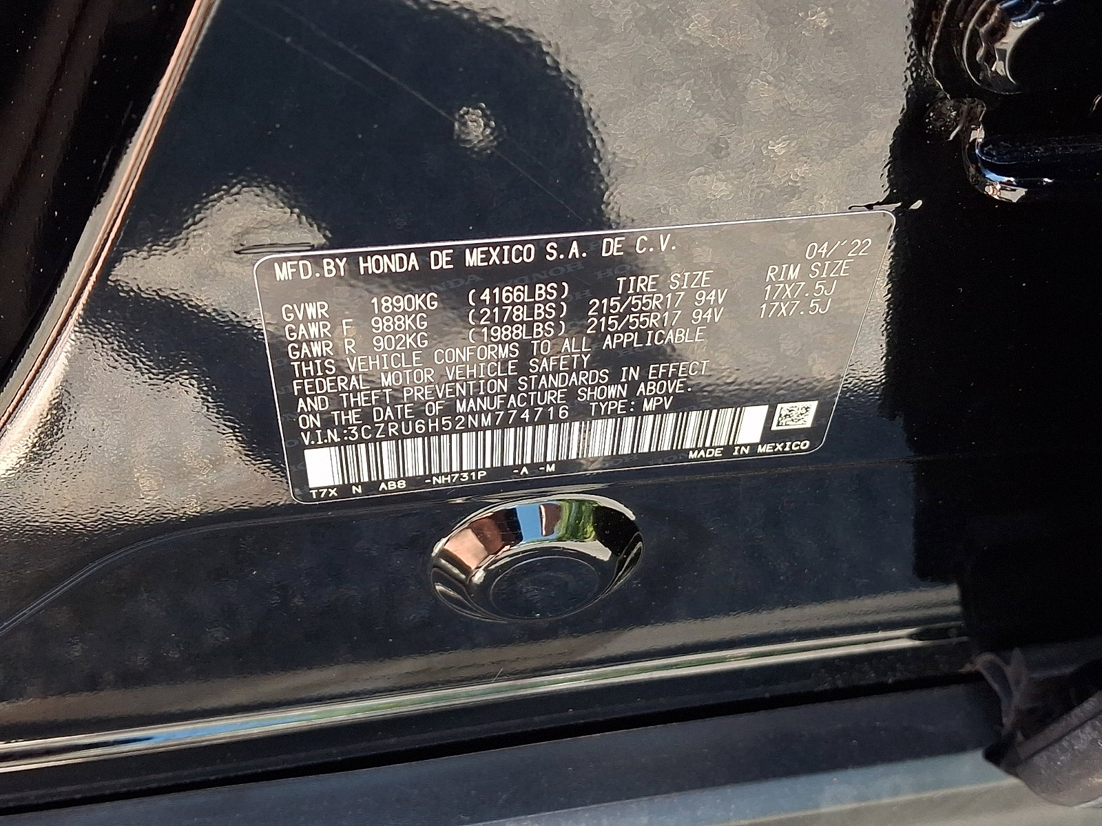 Certified 2022 Honda HR-V EX image 27