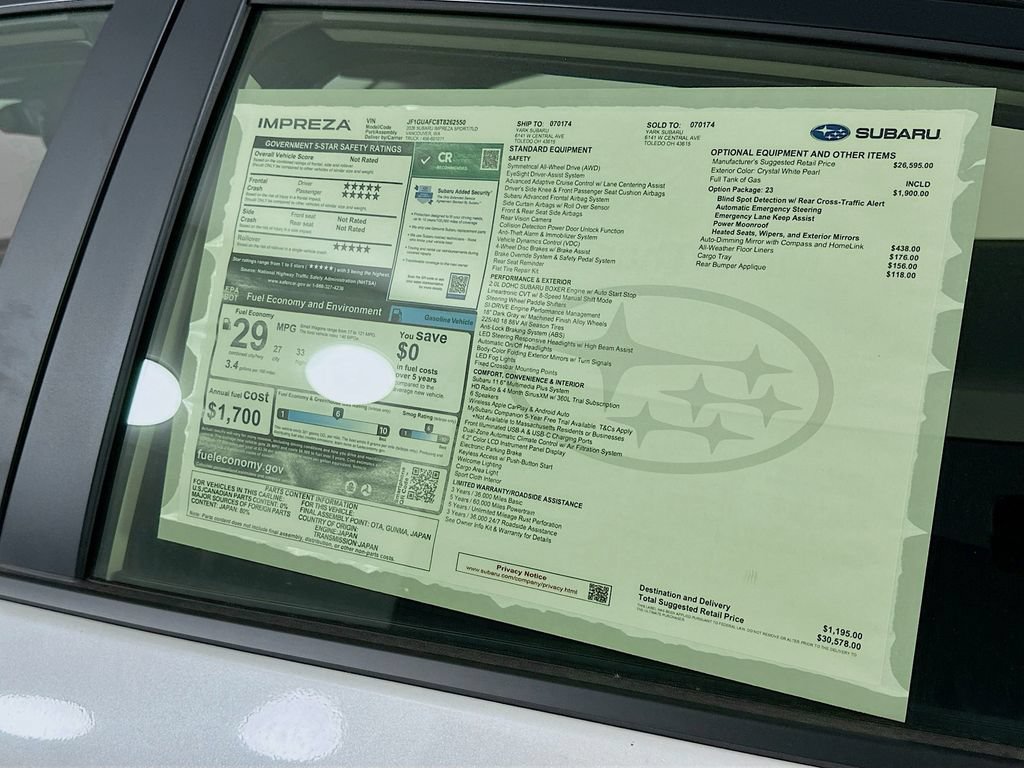New 2026 Subaru Impreza 2.0i Sport AWD/4WD image 12