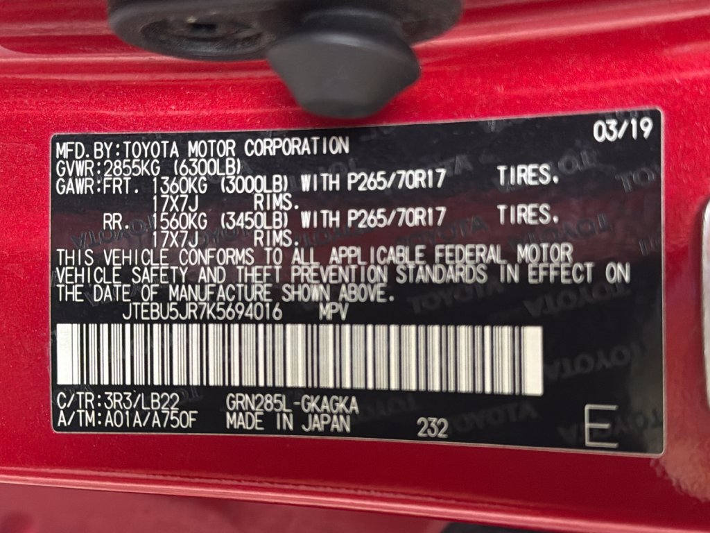 Used 2019 Toyota 4Runner SR5 Premium AWD/4WD image 32