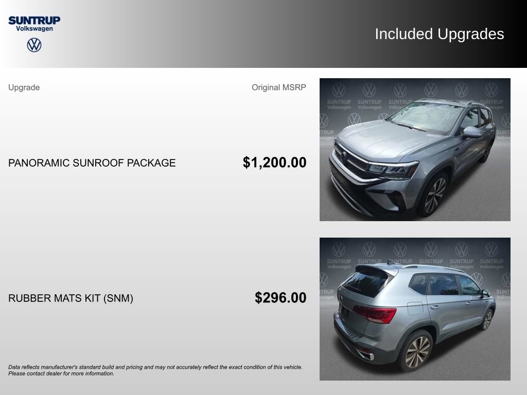 Used 2023 Volkswagen Taos SE w/ Panoramic Sunroof Package FWD image 2