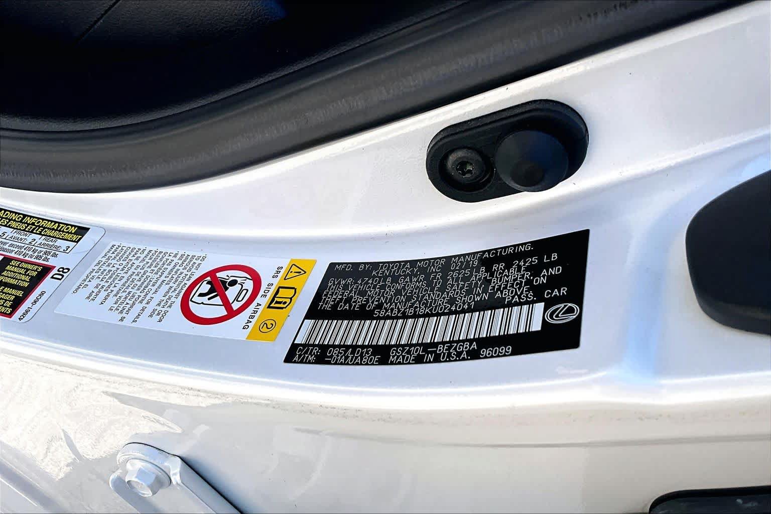 Used 2019 Lexus ES 350 w/ Premium Package FWD image 35