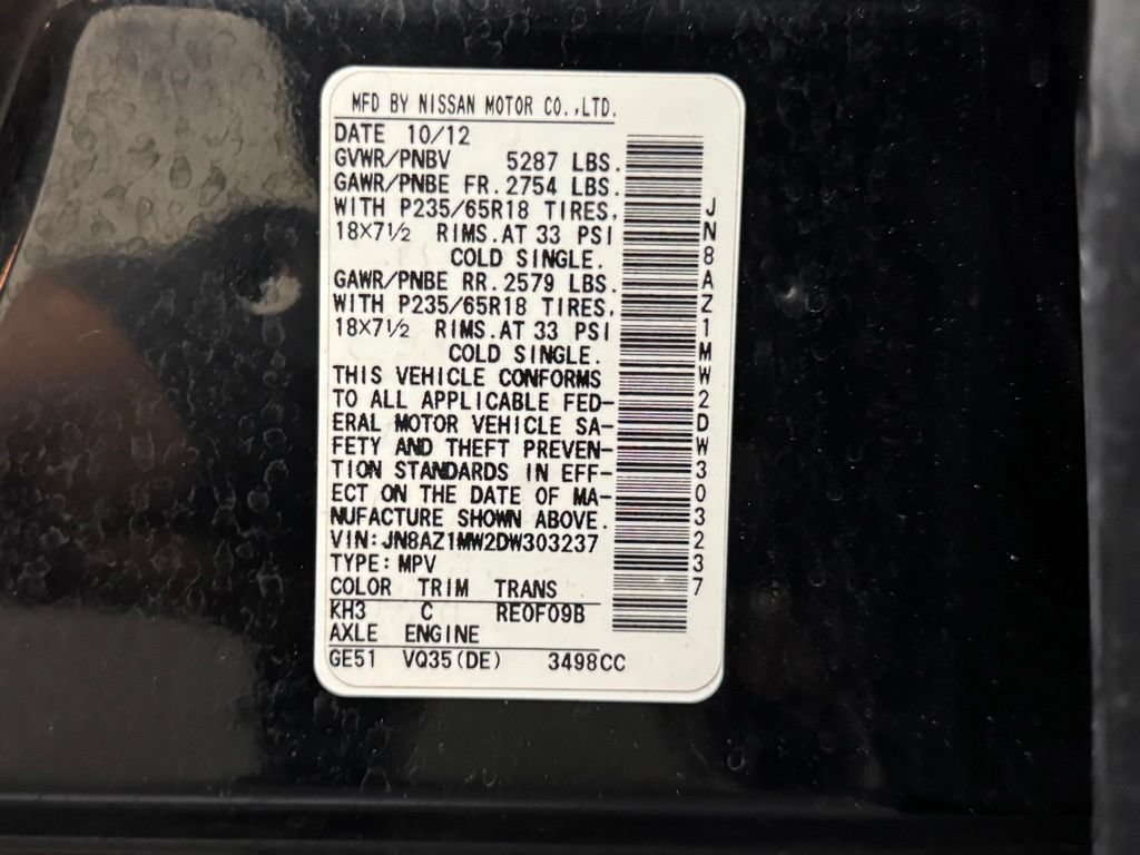 Used 2013 Nissan Murano SL w/ Navigation Pkg AWD/4WD image 11