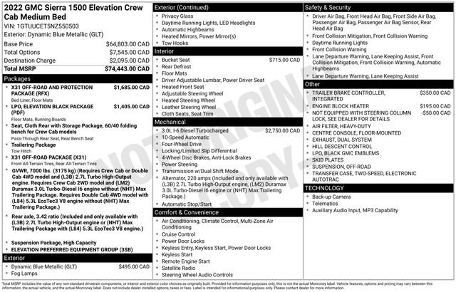 Used 2022 GMC Sierra 1500 Elevation AWD/4WD image 52
