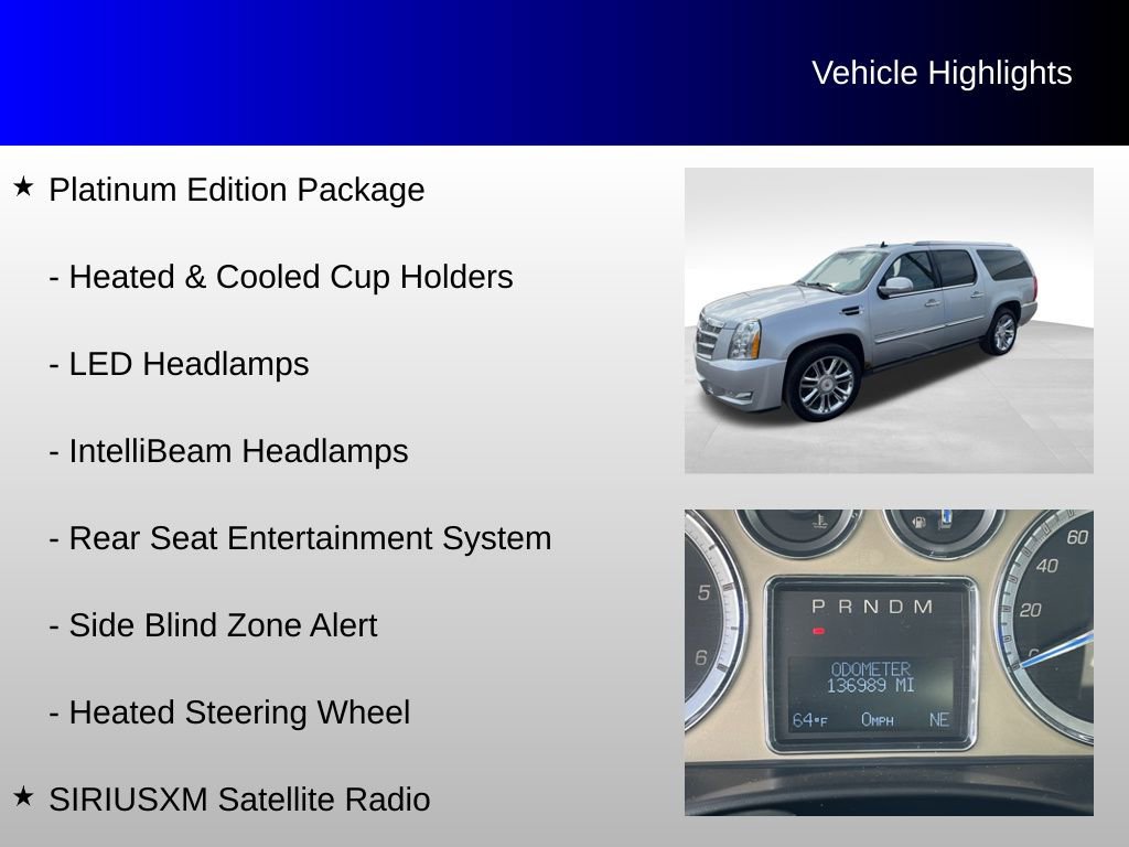Used 2013 Cadillac Escalade ESV Platinum image 12