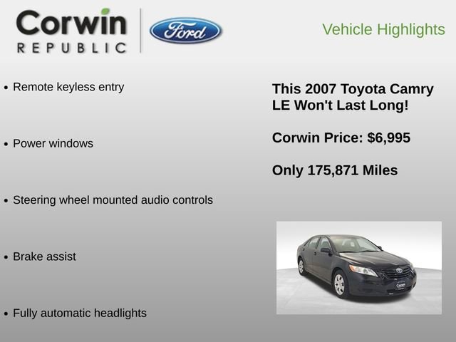 Used 2007 Toyota Camry LE FWD image 6