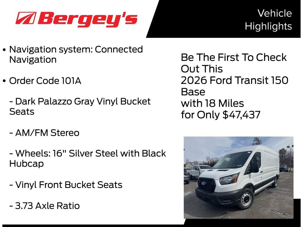 New 2026 Ford Transit 150 148 Medium Roof w/ Load Area Protection Package image 5