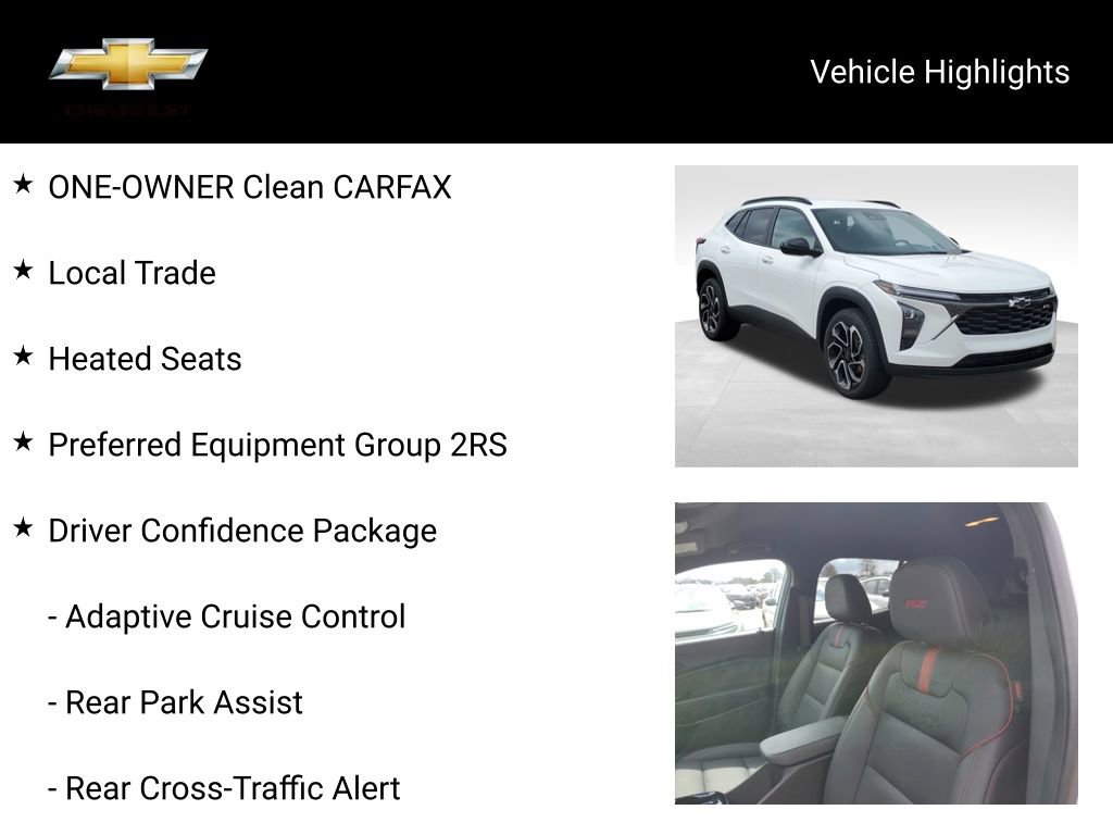 Certified 2024 Chevrolet Trax RS w/ Driver Confidence Package image 19