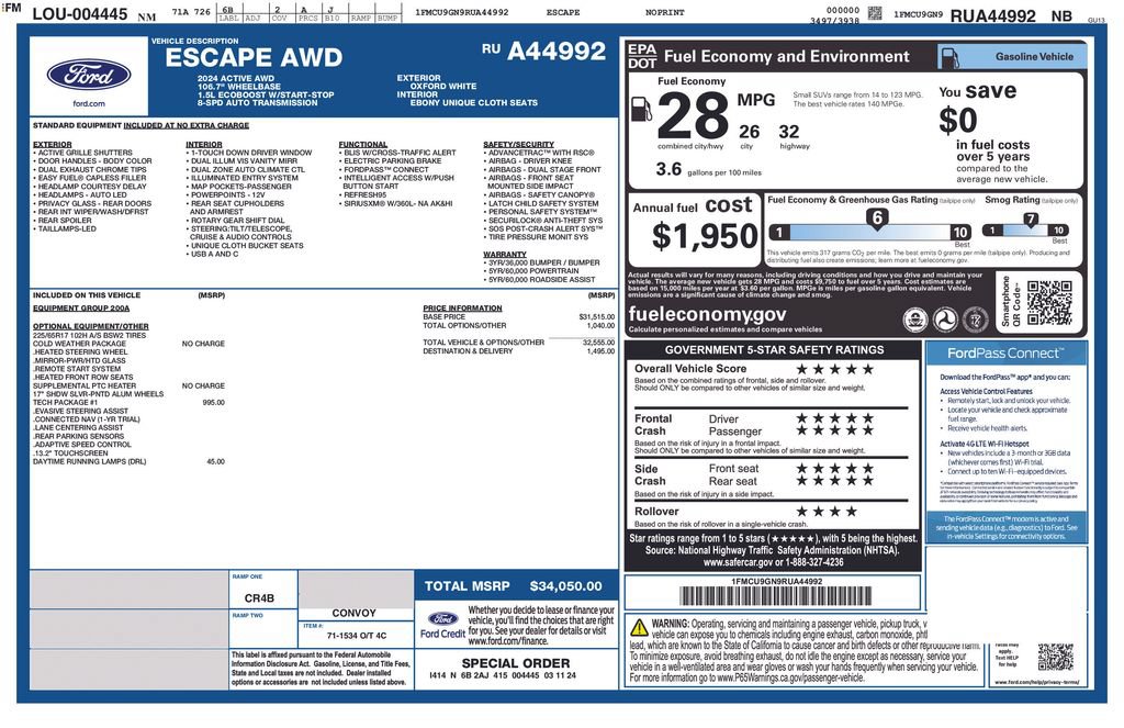 Used 2024 Ford Escape Active w/ Tech Pack #1 AWD/4WD image 29
