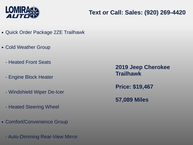 Used 2019 Jeep Cherokee Trailhawk w/ Comfort & Convenience Group AWD/4WD image 6