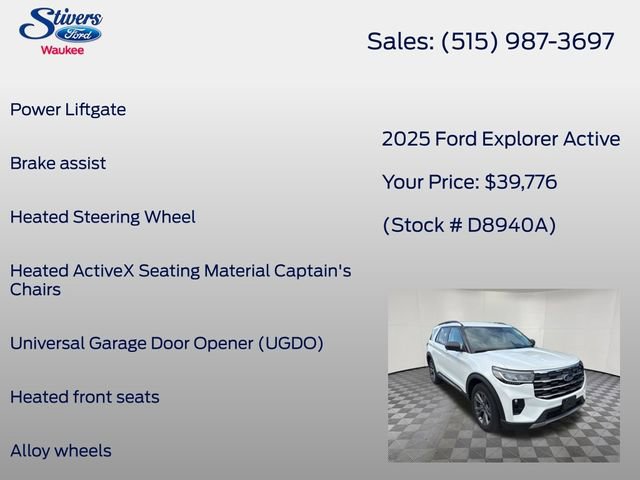 Used 2025 Ford Explorer Active w/ Active Comfort Package AWD/4WD image 22