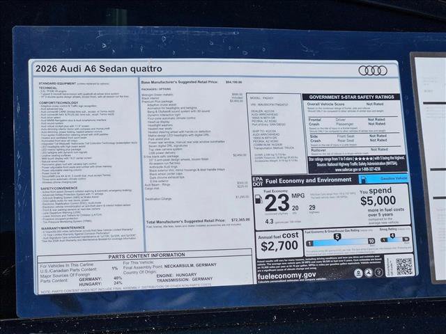 New 2026 Audi A6 Premium Plus image 17