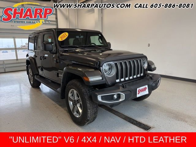 Used 2021 Jeep Wrangler Unlimited Sahara w/ Uconnect 4C Nav & Sound Group