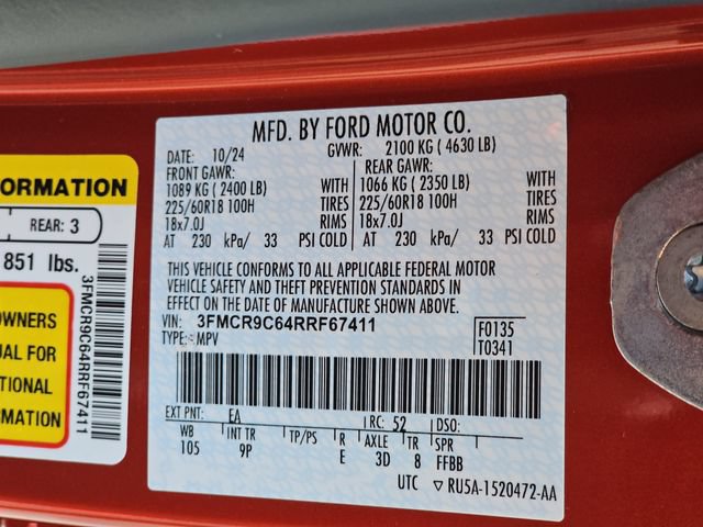 Certified 2024 Ford Bronco Sport Outer Banks AWD/4WD image 36