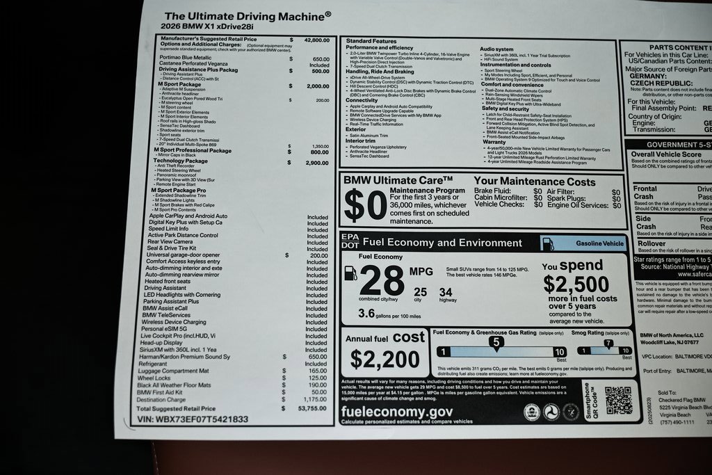 New 2026 BMW X1 xDrive28i w/ Technology Package image 39