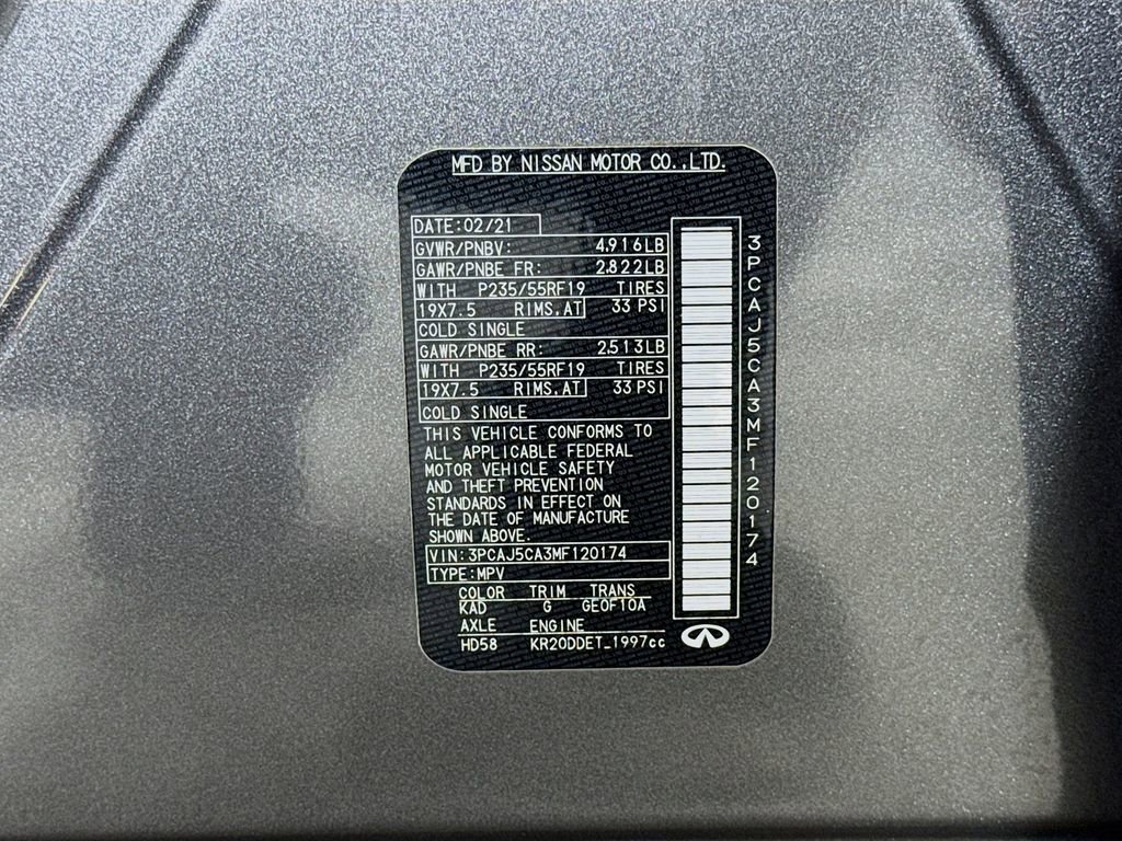 Used 2021 INFINITI QX50 Essential w/ Convenience Package FWD image 34