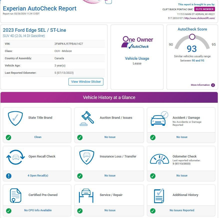 Used 2023 Ford Edge SEL AWD/4WD image 3
