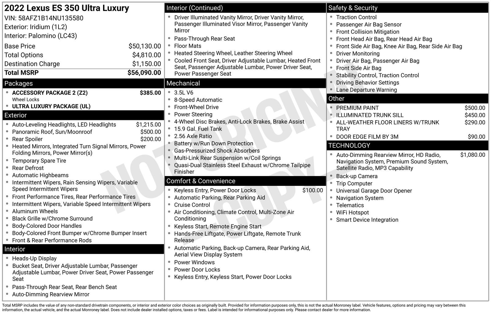 Used 2022 Lexus ES 350 Ultra Luxury w/ Accessory Package 2 FWD image 35
