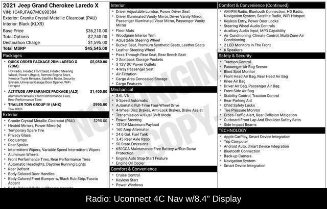 Used 2021 Jeep Grand Cherokee Laredo X AWD/4WD image 12