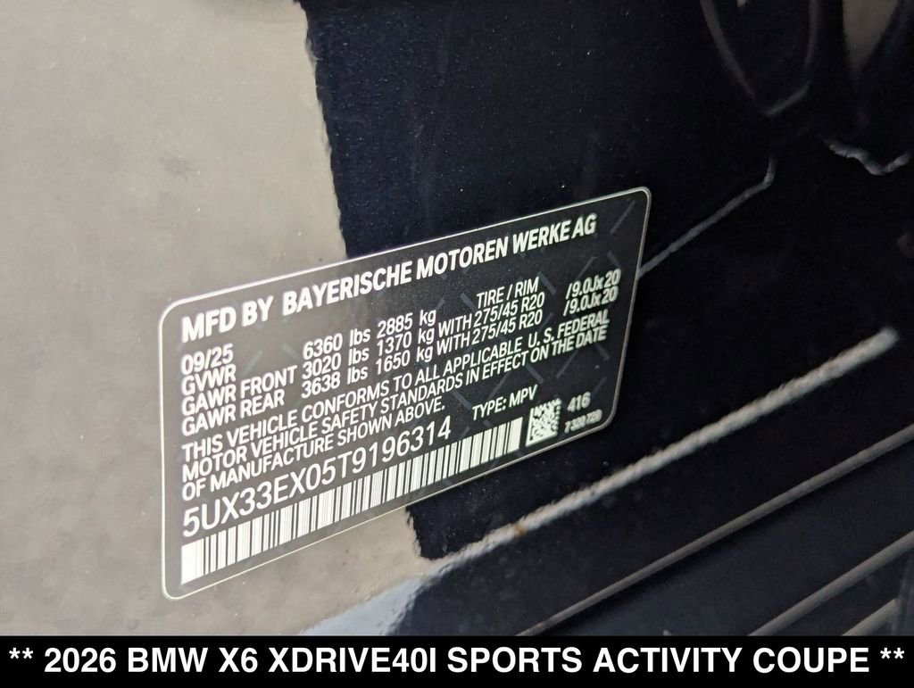 New 2026 BMW X6 xDrive40i AWD/4WD image 21