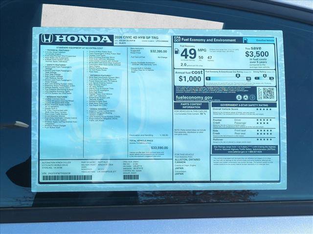 New 2026 Honda Civic Sport Touring image 18