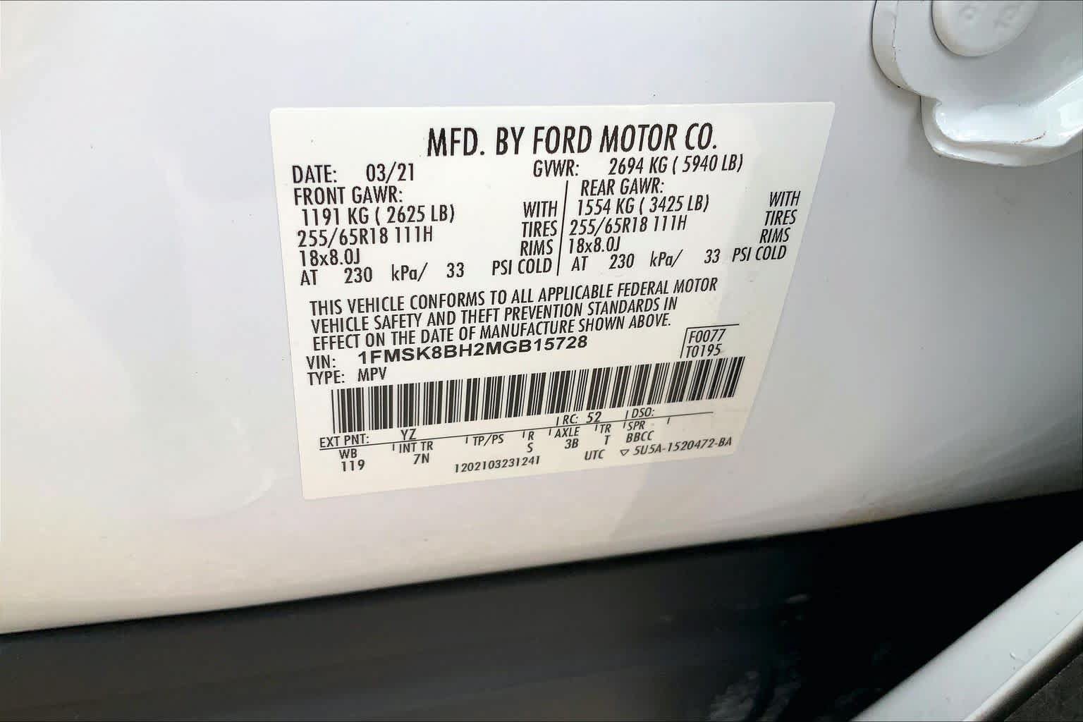 Used 2021 Ford Explorer 4WD w/ Class III Trailer Tow Package image 25