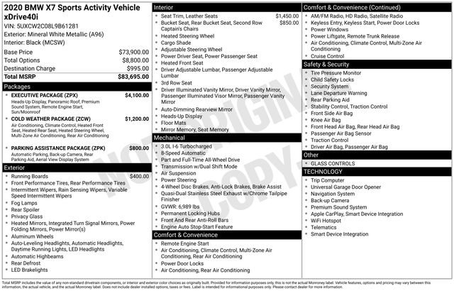 Used 2020 BMW X7 xDrive40i w/ Executive Package image 34