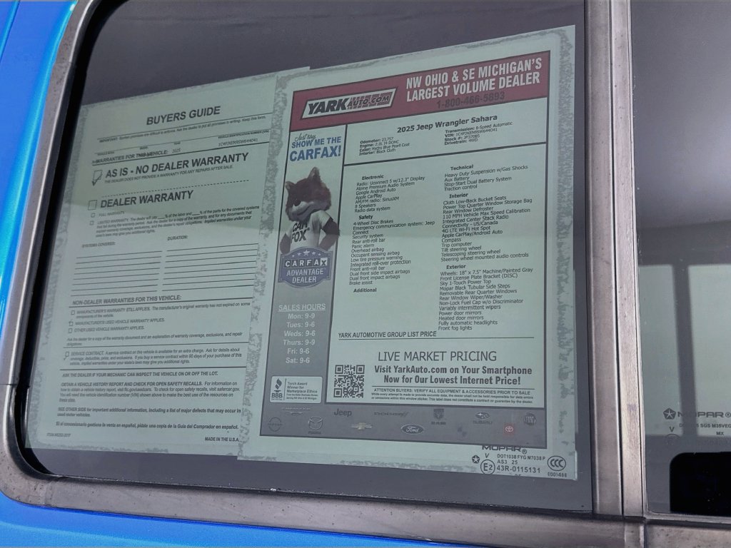 Certified 2025 Jeep Wrangler Unlimited Sahara AWD/4WD image 15