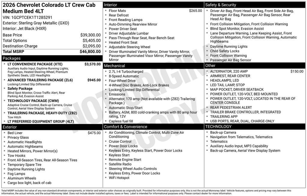 New 2026 Chevrolet Colorado LT w/ LT Convenience Package AWD/4WD image 25
