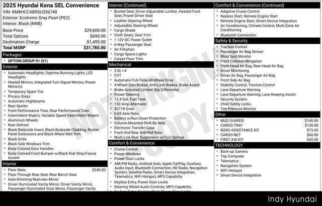 Certified 2025 Hyundai Kona SEL image 48