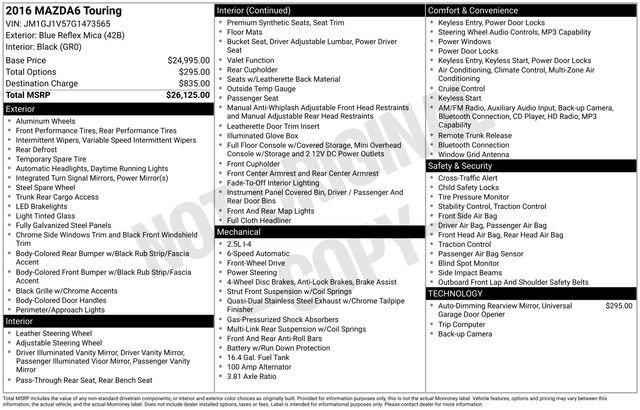 Used 2016 MAZDA MAZDA6 Touring image 30