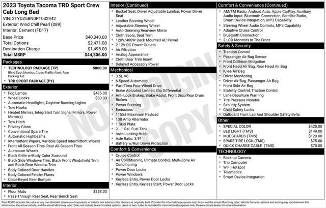 Certified 2023 Toyota Tacoma TRD Sport w/ Technology Package AWD/4WD image 26