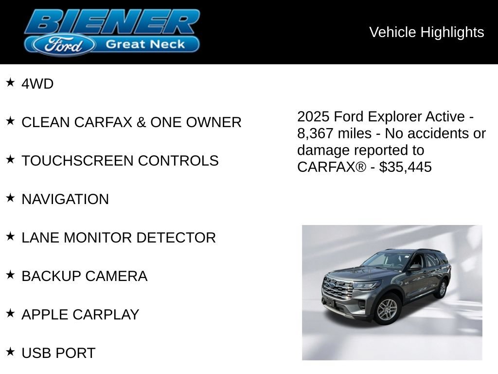 Used 2025 Ford Explorer Active AWD/4WD image 9