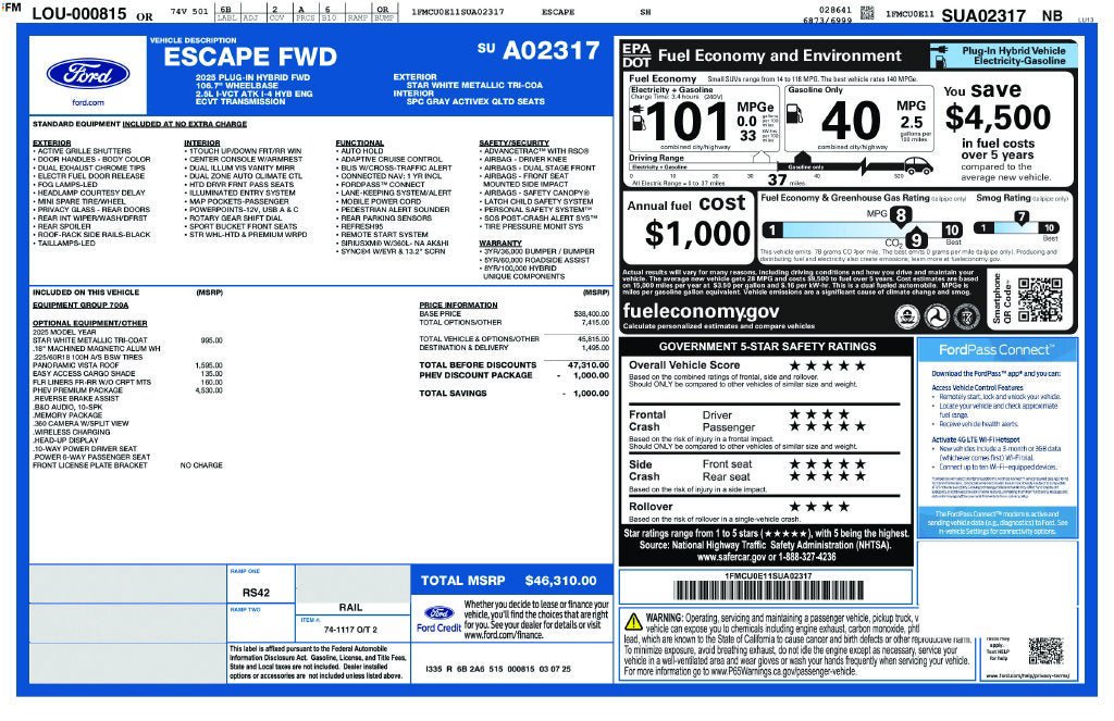 Used 2025 Ford Escape SE w/ PHEV Premium Package FWD image 3