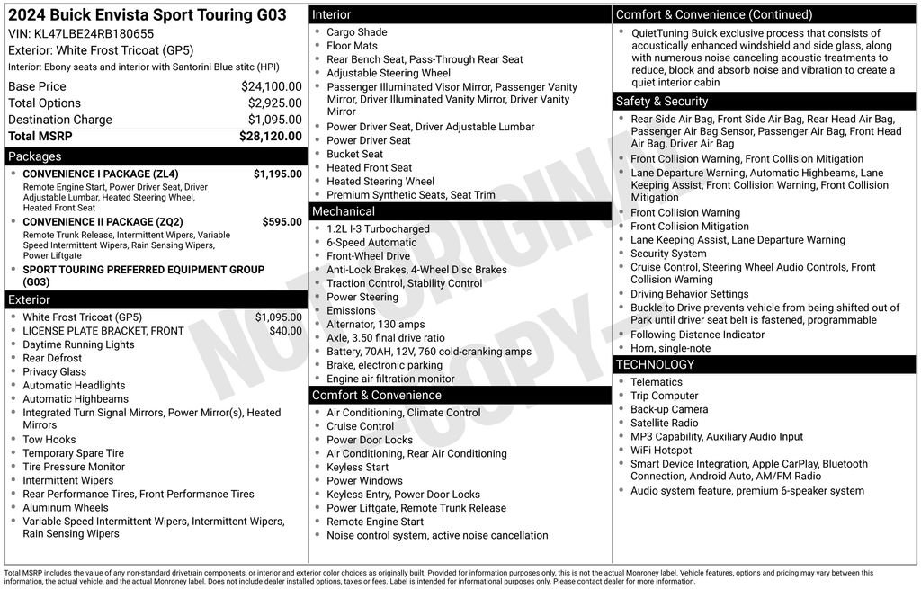 Used 2024 Buick Envista Sport Touring w/ Convenience I Package FWD image 35