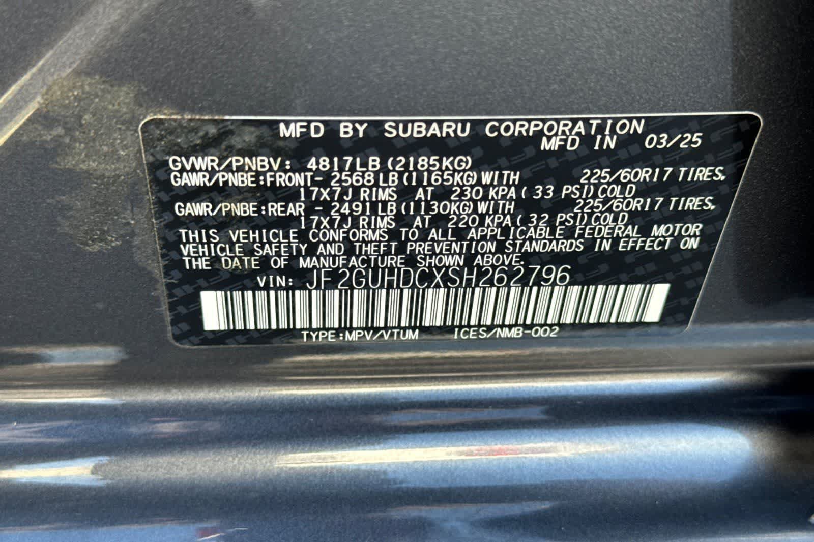 Certified 2025 Subaru Crosstrek 2.5i Premium AWD/4WD image 32