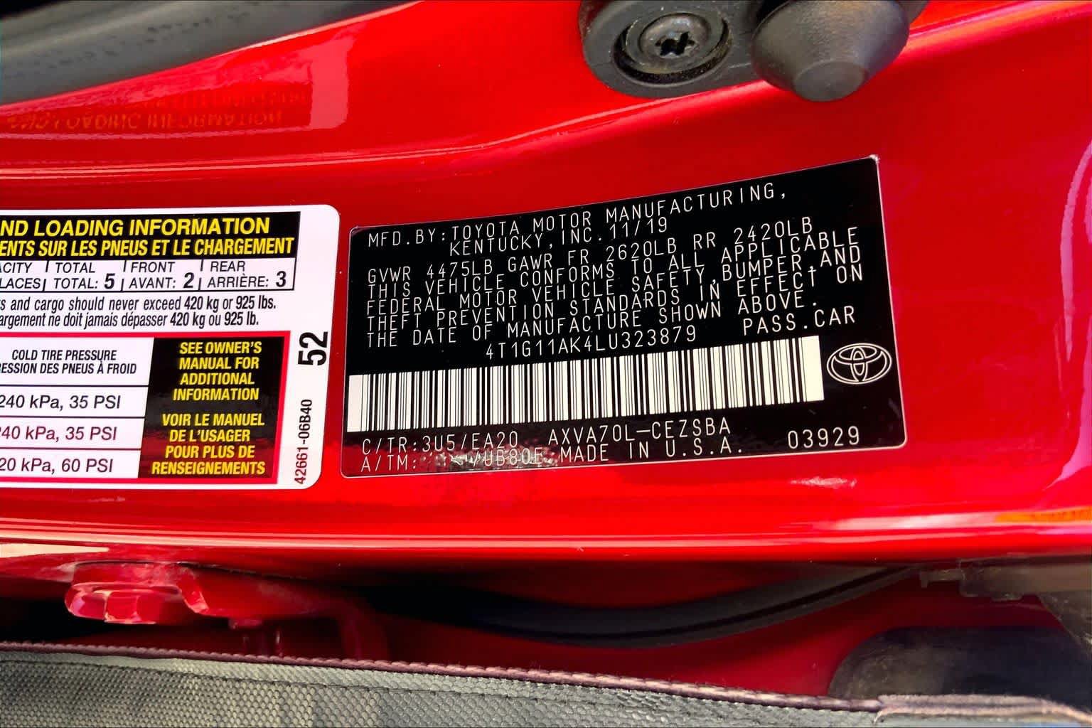 Used 2020 Toyota Camry SE FWD image 34