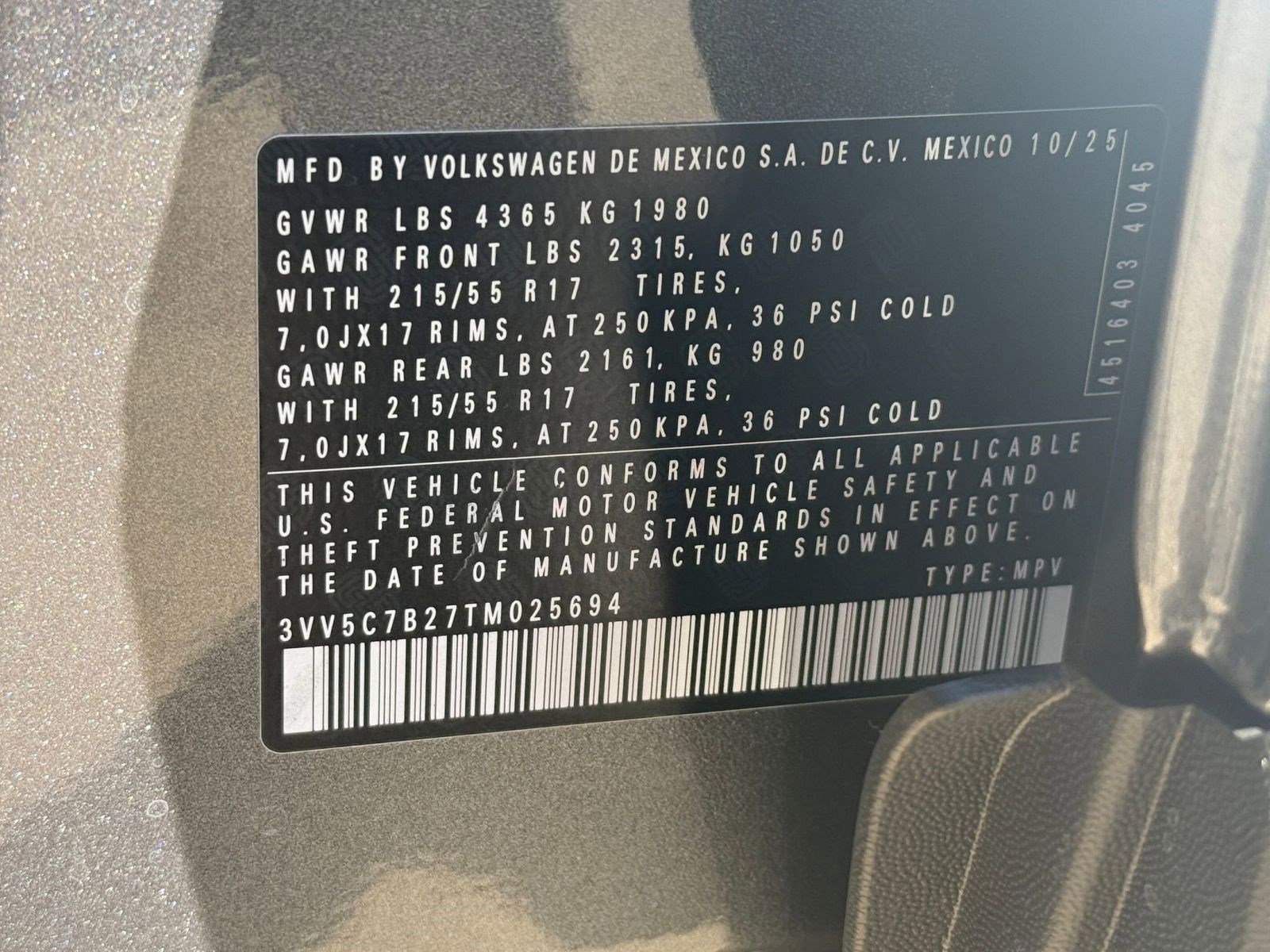 New 2026 Volkswagen Taos S image 19