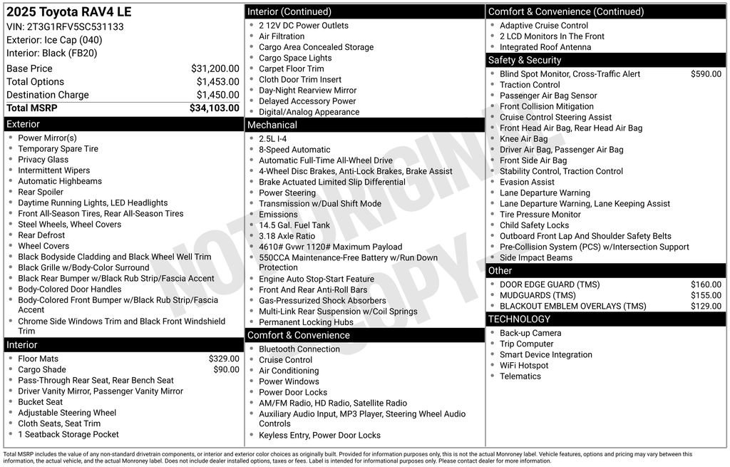 Used 2025 Toyota RAV4 LE image 30