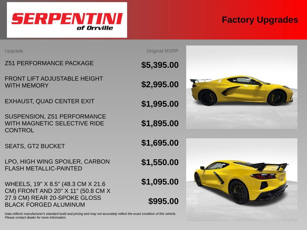 New 2027 Chevrolet Corvette Stingray Coupe w/ Z51 Performance Package RWD image 6