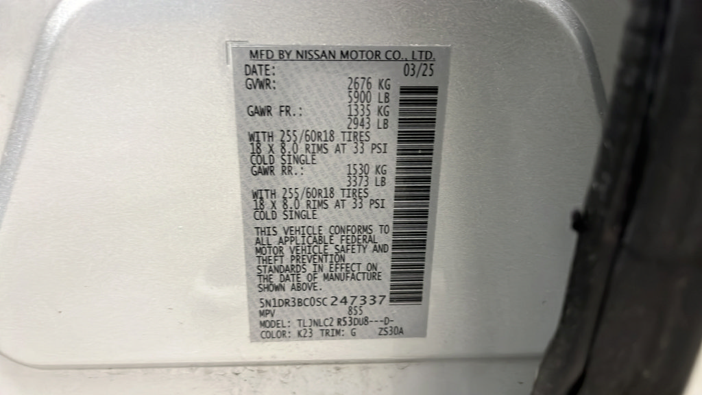 Used 2025 Nissan Pathfinder SV w/ Cargo Package AWD/4WD image 27