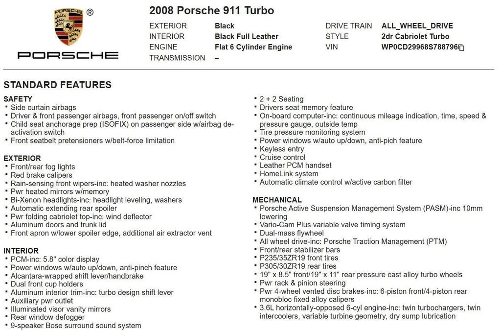 Used 2008 Porsche 911 Turbo image 16