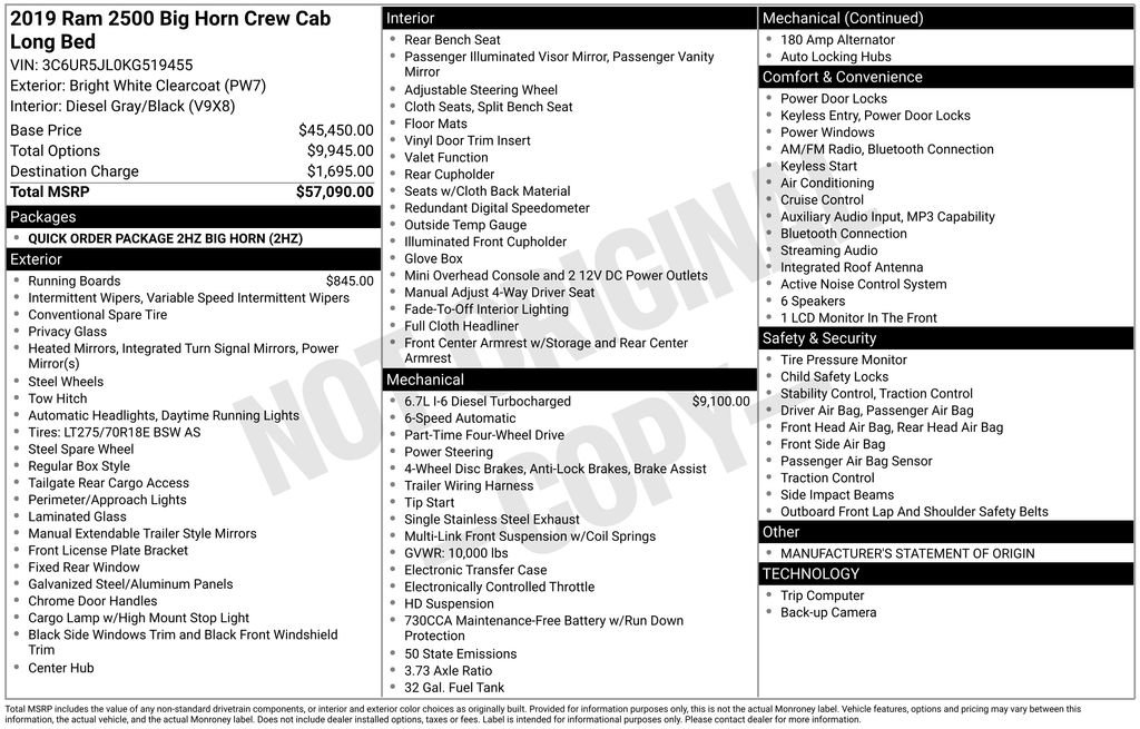 Used 2019 RAM 2500 Big Horn image 9